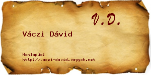 Váczi Dávid névjegykártya