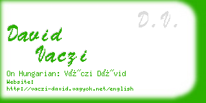 david vaczi business card